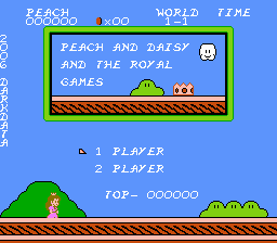 Peach & Daisy - The Royal Games Title Screen